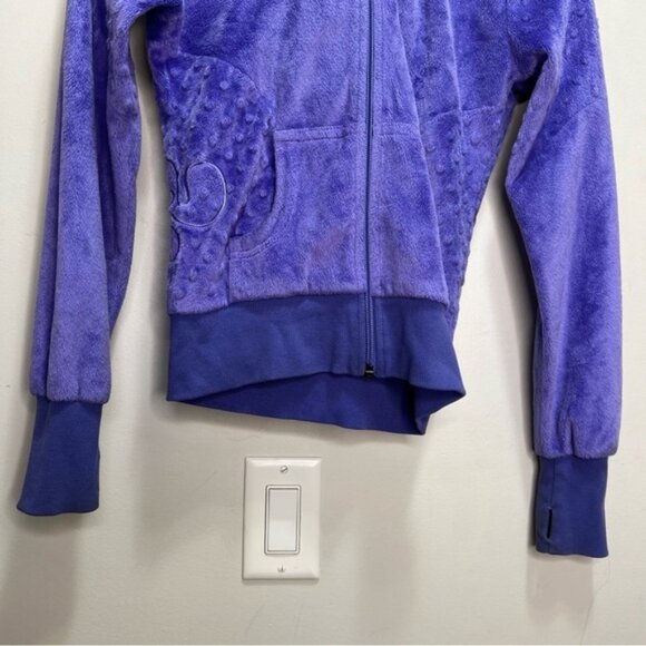 Triple Flip Purple Bubble Dot Fleece Zip up Sweater Size 10​ - Picture 4 of 12